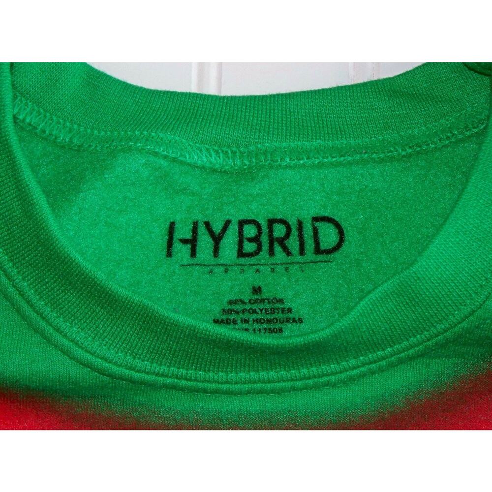 HYBRID elf Santas helper Christmas ugly green sweatshirt holiday toymaker Size M - Picture 4 of 5